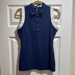 EP Pro Women's Navy Sleeveless Polo Top